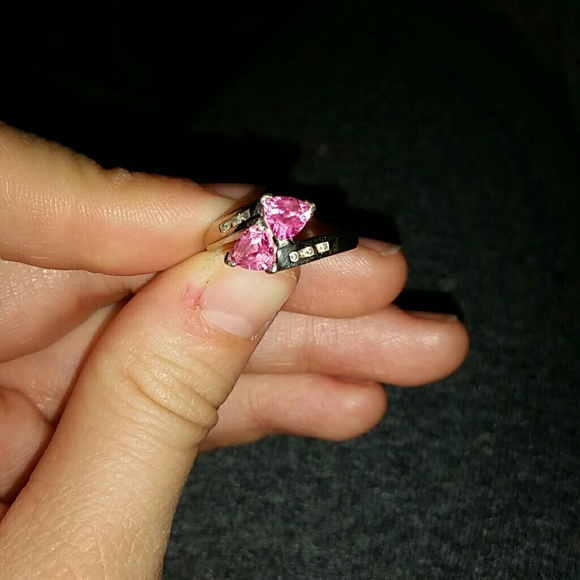 Pink and White Sapphire Ring