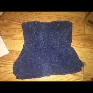 Denim tube top