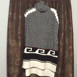 Block-print sweater-dress