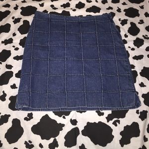 90s patchwork denim mini skirt