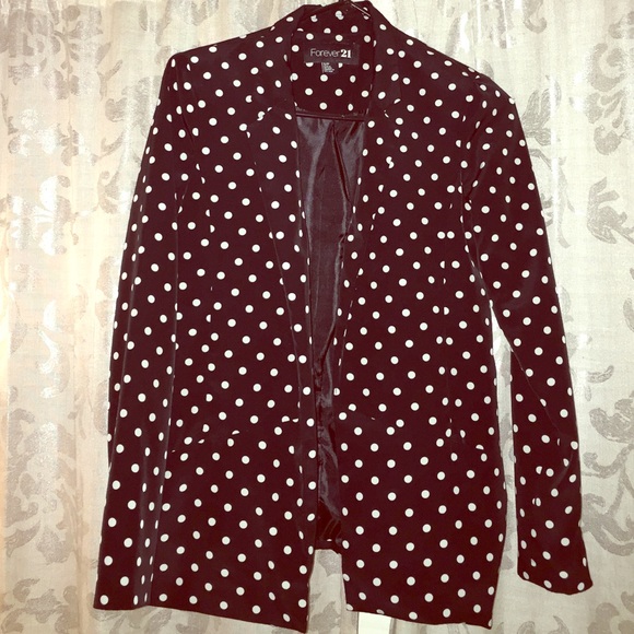 Forever 21 polka dot blazer