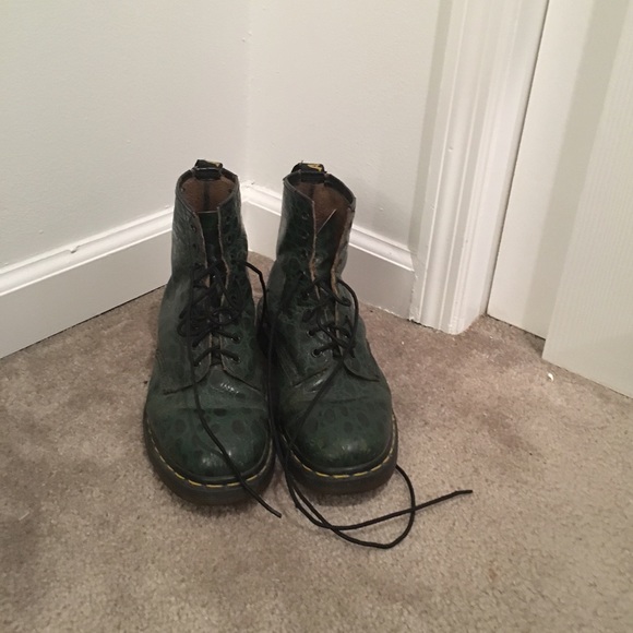 Green snake skin Dr. Martins