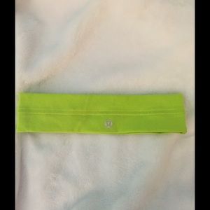 Lime green lululemon headband
