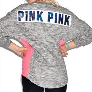 Victoria’s Secret PINK Bling Graphic Varsity Crew