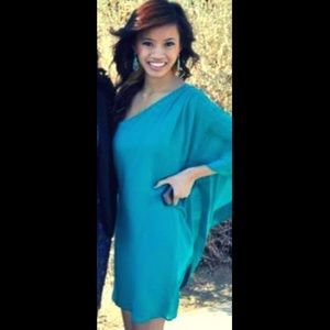 Lipsy One Shoulder Cape Sleeve Dress
