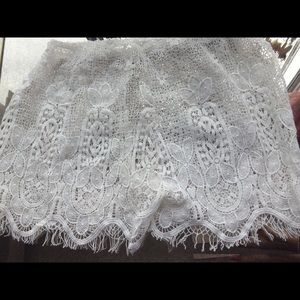 Lace Shorts in White