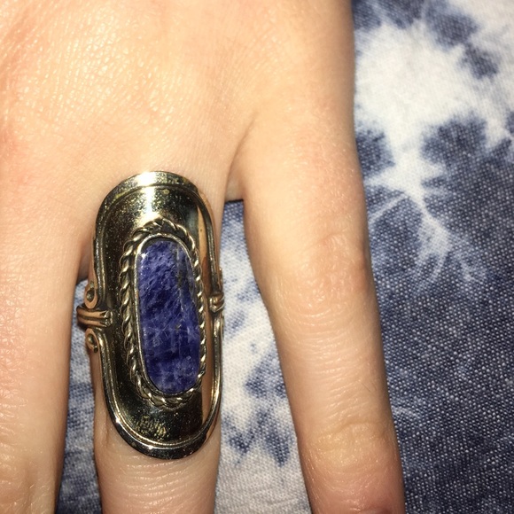 🔹Handcrafted Blue Marble Stone Ring🔹