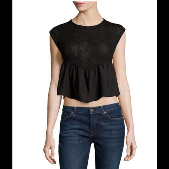 Casual Couture lace back crop top