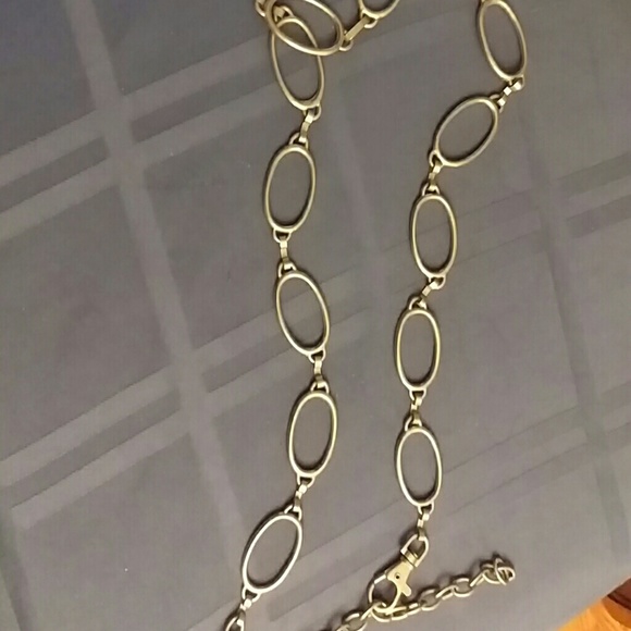 Silver chain belt
