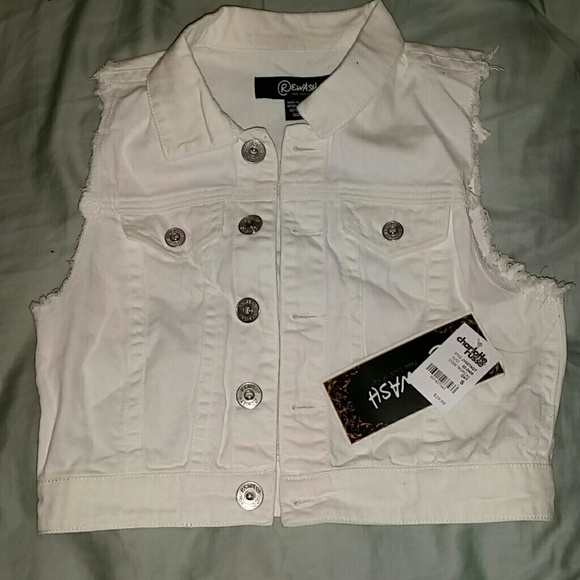 White jean vest