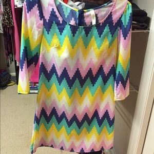 Chevron rainbow dress🌈