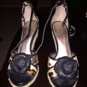 Leopard wedges Size 7