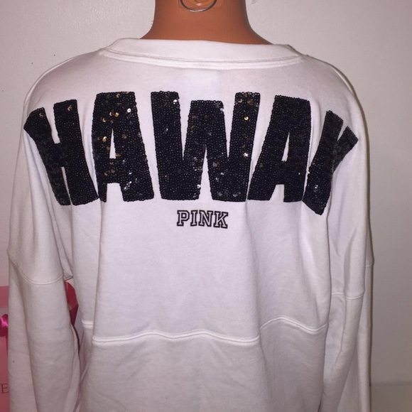 🚫SOLD🚫NEW PINK VS HAWAII BLING SWEATSHIRT - Picture 4 of 4