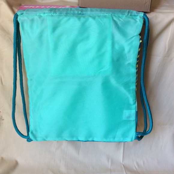 Skechers Drawstring Backpack - Blue/Yellow - Picture 3 of 3