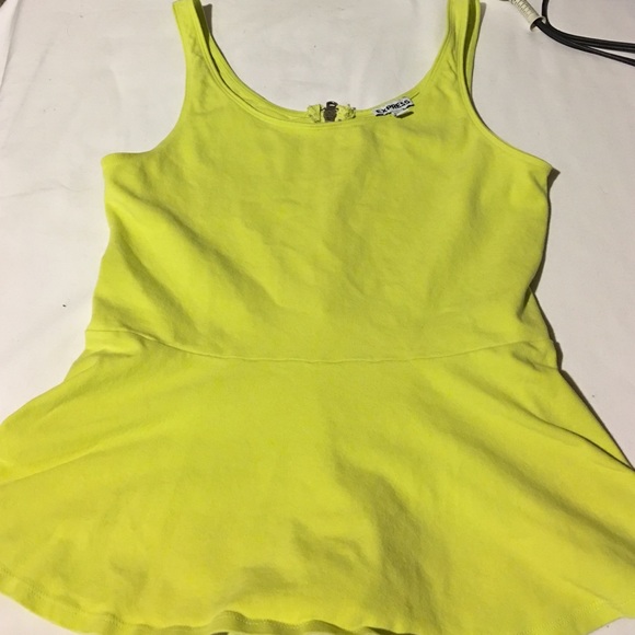 Hot neon peplum tank