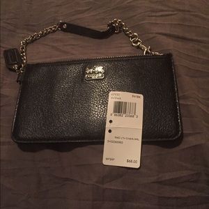 Coach Madison Leather Chain Wristlet