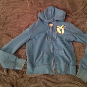Light blue zip up from hollister