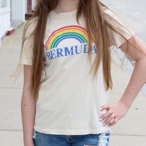 70s rainbow tee size sm