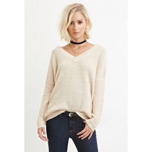 Beige Vback Sweater