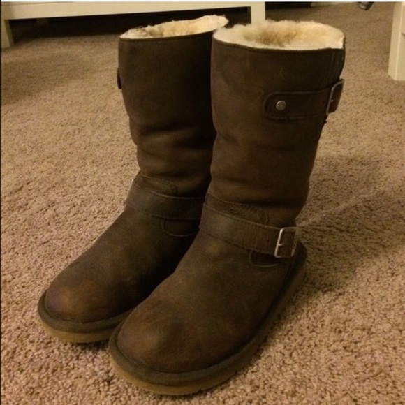 Ugg moto boots/ leather - Picture 2 of 3