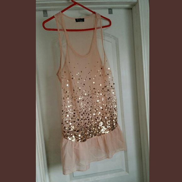 Sequin Peplum Top