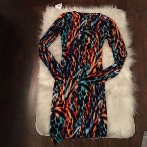 Multi color pattern skin tight dress
