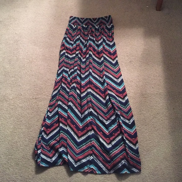 Chevron Maxi Skirt