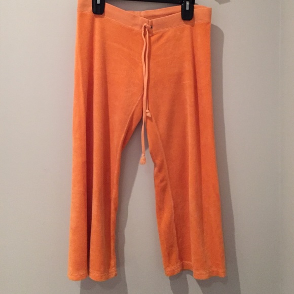 Juicy couture orange creamsicle terry Capri pants