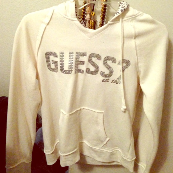 guess sweater with rhinestones
