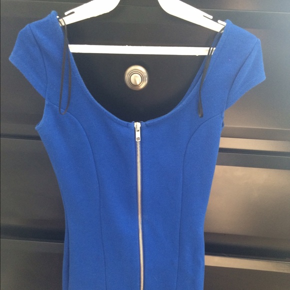 Tight blue party dress