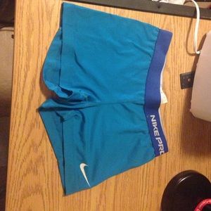Blue Nike Pro Spandex