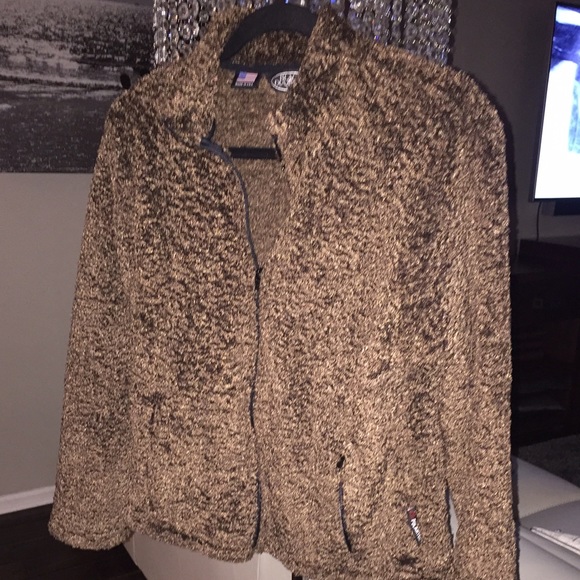 Fuzzy Black Diamond Polartec jacket.