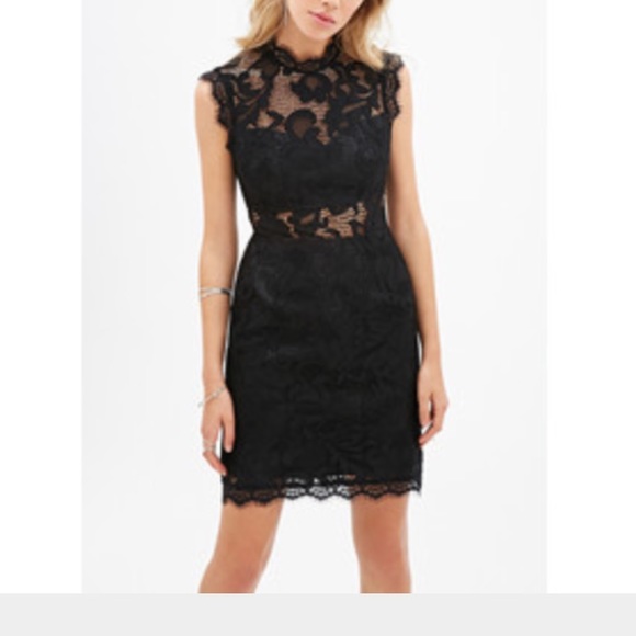 Black lace dress