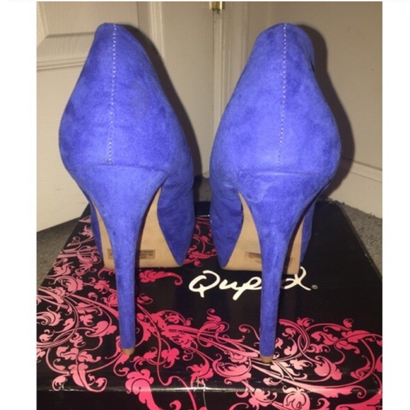Blue peep toe heels - Picture 4 of 4