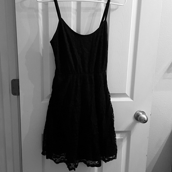 Black lace dress!