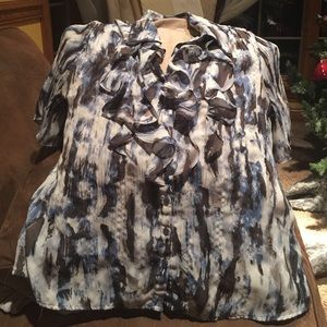 Nordstrom short sleeve button down blouse.
