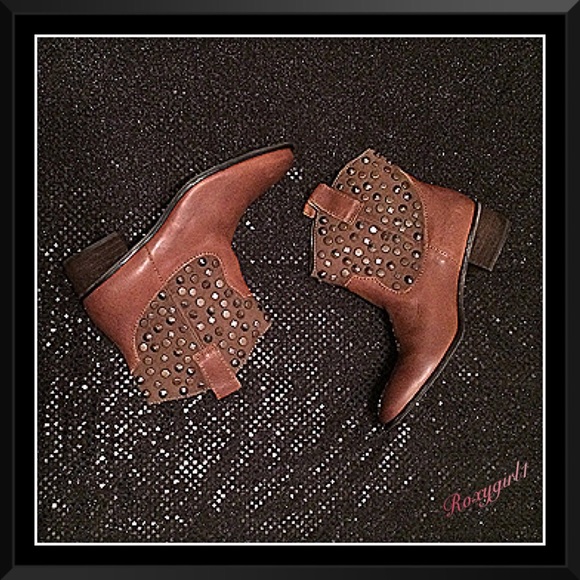 Zara Shoes - ZARA Brown Leather Studded Boots