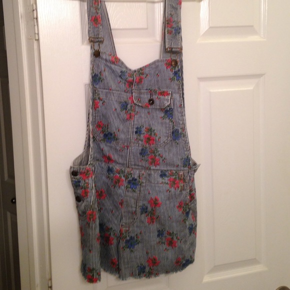 Free People Floral Overalls Size 10