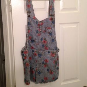 Free People Floral Overalls Size 10