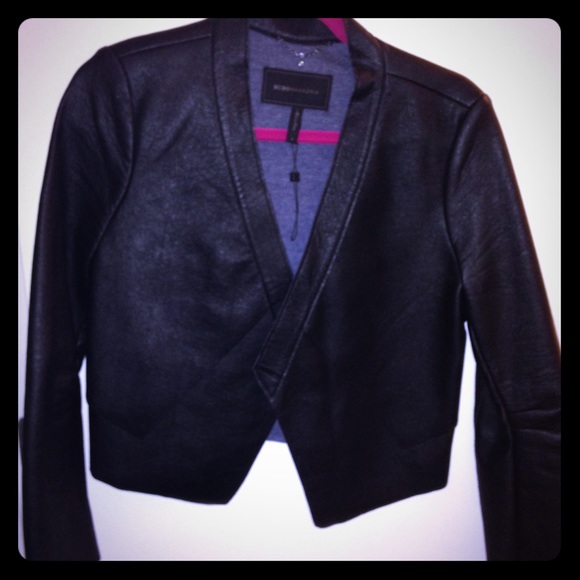 Stylish Vegan Leather BCBG Jacket .