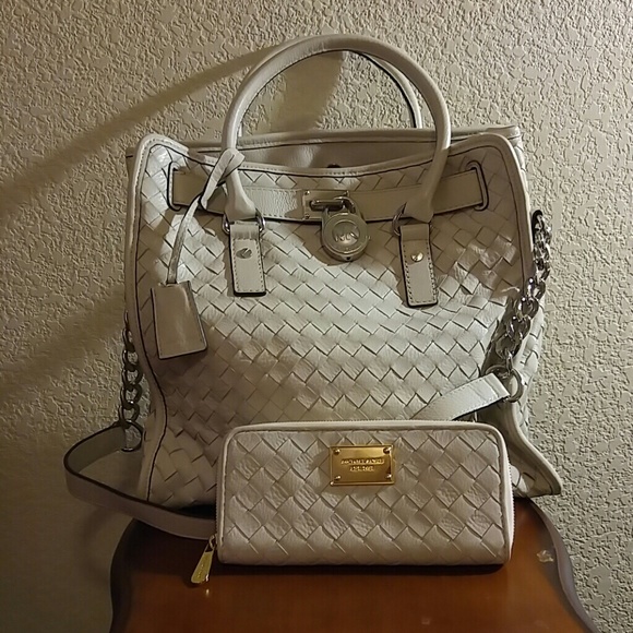 Michael Kors Leather Satchel with Matching Wallet