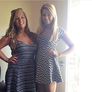 PINK Skater Dress with Criss Cross Back