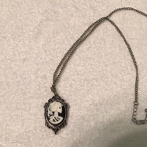 Skull cameo necklace