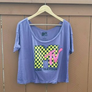 MTV purple crop top