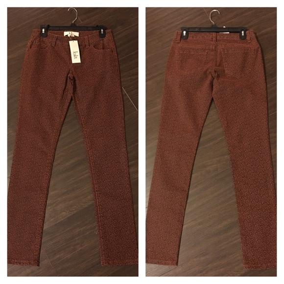 Rust Color Lola Animal Print Pants: Sizes 5/7/9 - Picture 2 of 4