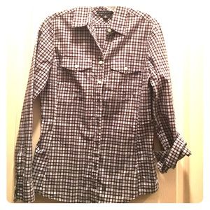 Banana Republic plaid button down shirt