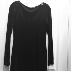 Sequin black jersey dress