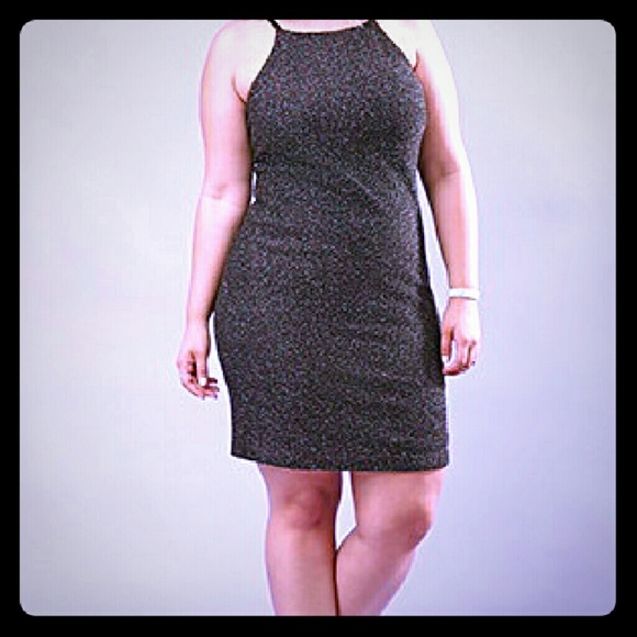 Black & Multicolored Glitter Dress