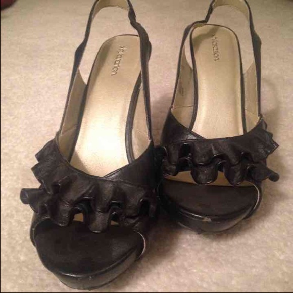 Black slingbacks