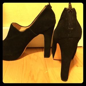 Steven by Steve Madden Black Suede Heels
